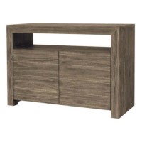 Alpes Developpement Cosmos Grey Tinted Solid Teak 2 Door 1 Niche Sideboard