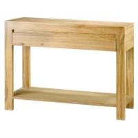 Alpes Developpement Cosmos Bleached Solid Teak 1 Drawer Console Table