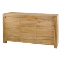 Alpes Developpement Cosmos Bleached Solid Teak 3 Door Sideboard