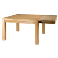 Alpes Developpement Cosmos Bleached Solid Teak 120cm Square Extending Dining Table