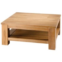 Alpes Developpement Cosmos Bleached Solid Teak Square Coffee Table