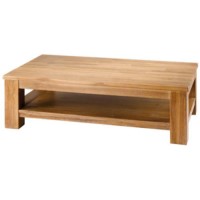 Alpes Developpement Cosmos Bleached Solid Teak Rectangular Coffee Table