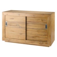 Alpes Developpement Cosmos Bleached Solid Teak 2 Sliding Door Sideboard