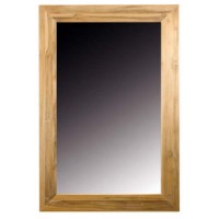 Alpes Developpement Cosmos Bleached Solid Teak Rectangular Mirror