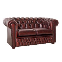 Icon Designs St Ives Windsor Leather 2 Seater Sofa in Red