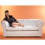 Icon Designs St Ives Windsor Leather 3 Seater Sofa in White