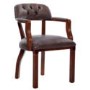 Icon Designs St Ives Court Leather Study Chair in Mocha