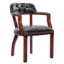 Icon Designs St Ives Court Leather Study Chair in Green