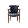 Icon Designs St Ives Admiral Leather Study Chair in Blue