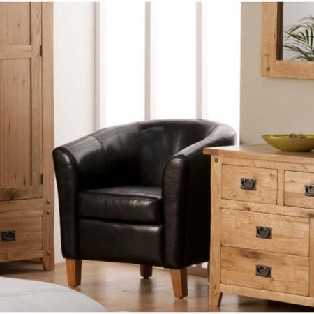 World Furniture Oxford Tub Chair in Black