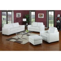 World Furniture Alex 3+2+1 Suite in White
