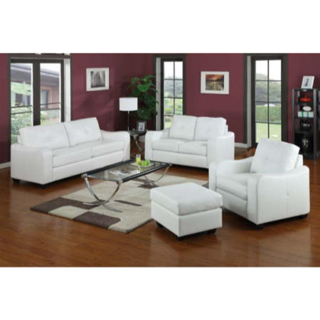 World Furniture Alex 3+2+1 Suite in White