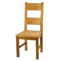 Alpes Developpement Acadie Solid Oak Dining Chairs pair