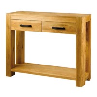 Alpes Developpement Acadie Solid Oak 2 Drawer Console Table