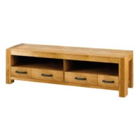 Alpes Developpement Acadie Solid Oak 4 Drawer 2 Niche TV Cabinet 