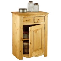 Farmer Solid Pine 1 Door 2 Drawer Small Sideboard - 