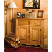 Alpes Developpement Farmer Solid Pine 2 Door 2 Drawer Sideboard