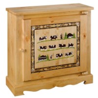 Farmer Solid Pine 1 Door Cow Cupboard - 