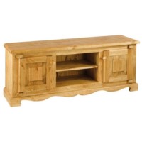Alpes Developpement Farmer Solid Pine 2 Door 2 Niche Hall Storage Unit