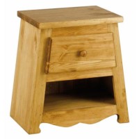 Alpes Developpement Farmer Solid Pine 1 Drawer Side Table