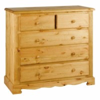 Alpes Developpement Farmer Solid Pine 3+2 Drawer Chest