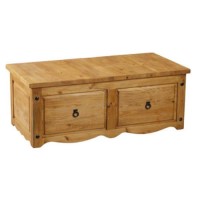 Alpes Developpement Pays Solid Pine Sliding Top Storage Coffee Table