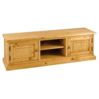 Alpes Developpement Pays Solid Pine 2 Door 2 Niche TV Cabinet 