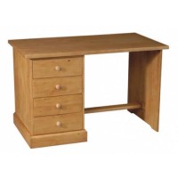 Paise Solid Pine Small 4 Drawer Desk - 