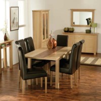 Jenson Oak 11 Piece Dining Room Extending Furniture Set