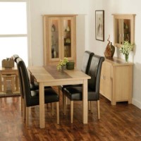 Zone Jenson Oak 9 Piece Dining Room Furniture Set