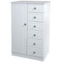 Welcome Furniture Amelie White 1 Door 6 Drawer Childs Wardrobe
