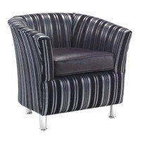 Icon Designs St Ives Tub Chair in Striped Black