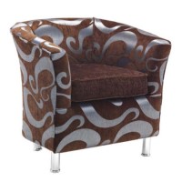 Icon Designs St Ives Tub Chair in Swirl Brown