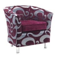 Icon Designs St Ives Tub Chair in Swirl Purple