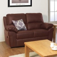Furniture Link Monzano 2 Seater Recliner Sofa in Brown