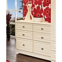 Welcome Furniture Amelie Cream Wide 3+3 Drawer Chest