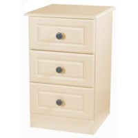 Welcome Furniture Amelie Cream 3 Drawer Bedside Table