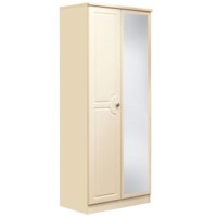 Welcome Furniture Amelie Cream 2 Door Mirrored Wardrobe