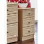 Welcome Furniture Amelie 3 Drawer Bedside Table in Light Oak