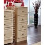 Welcome Furniture Amelie 4 Drawer Narrow Chest in Light Oak