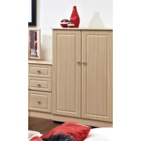 Welcome Furniture Amelie 2 Door Midi Wardrobe in Light Oak