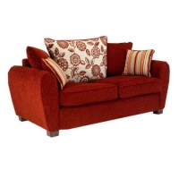 Icon Designs St Ives Monaco 2 Seater Scatter Back Sofa Bed in Red