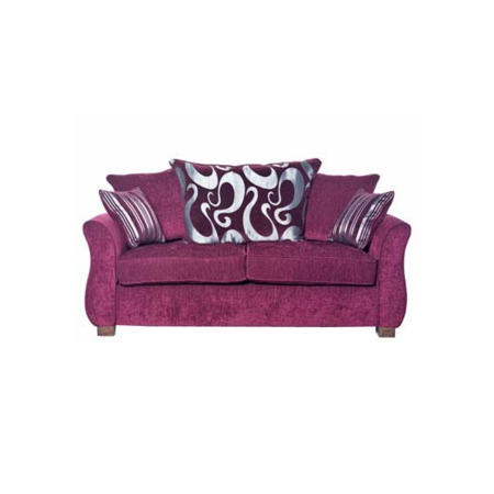 Icon Designs St Ives Vienna 2 Seater Scatter Back Sofa Bed in Purple