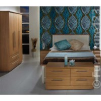 Welcome Furniture Loxley 4 Piece Bedroom Storage Set with 3 Door 2 Drawer Wardrobe in Oak