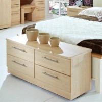 Welcome Furniture Loxley 2+2 Drawer Wide Chest in Maple