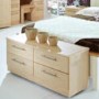 Welcome Furniture Loxley 2+2 Drawer Wide Chest in Maple