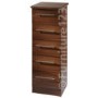 Welcome Furniture Loxley 5 Drawer Narrow Chest in Walnut