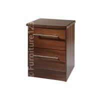 Welcome Furniture Loxley 2 Drawer Bedside Table in Walnut