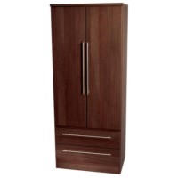 Welcome Furniture Loxley 2 Door 2 Drawer Wardrobe in Walnut