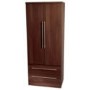 Welcome Furniture Loxley 2 Door 2 Drawer Wardrobe in Walnut